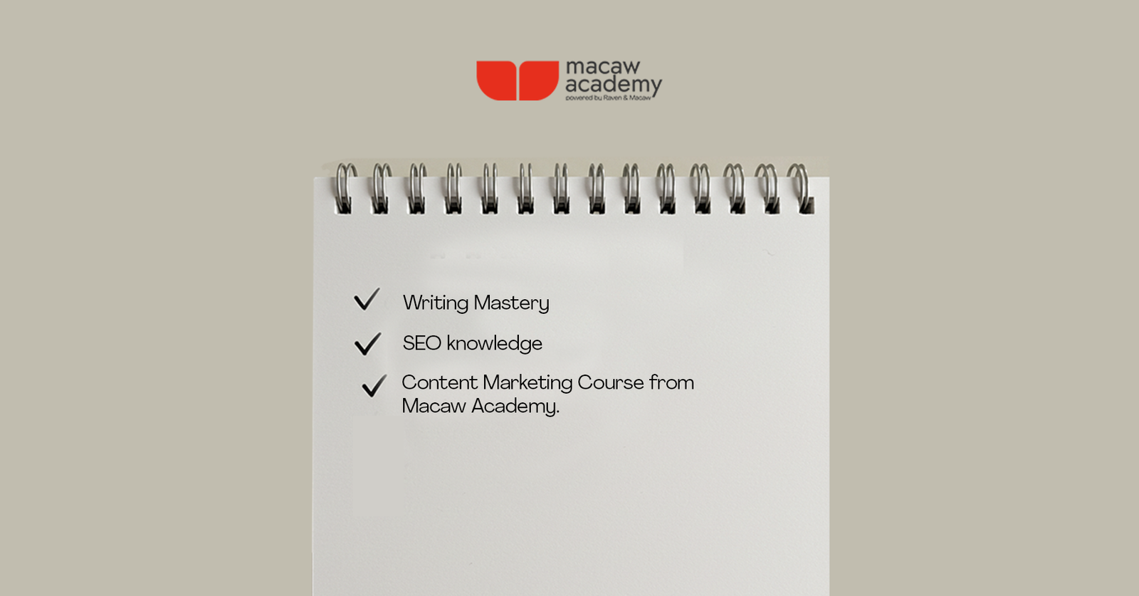 Skillset checklist for Content Marketers.